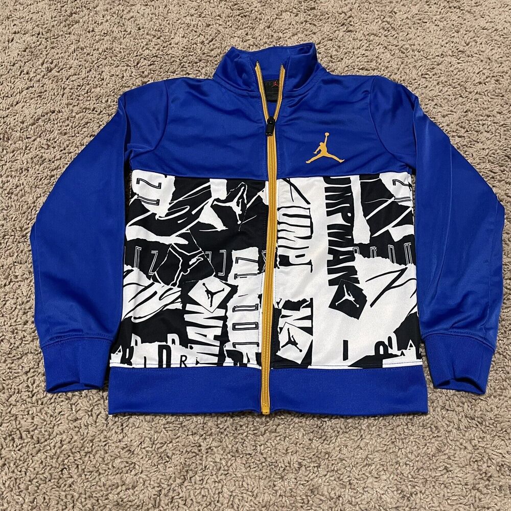 Air Jordan Track Jacket Youth Large Blue Jumpman Suite Full Zip Colorblock